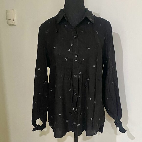 RAILS Robyn Embroidered Stars Button Down Top - Picture 4 of 11